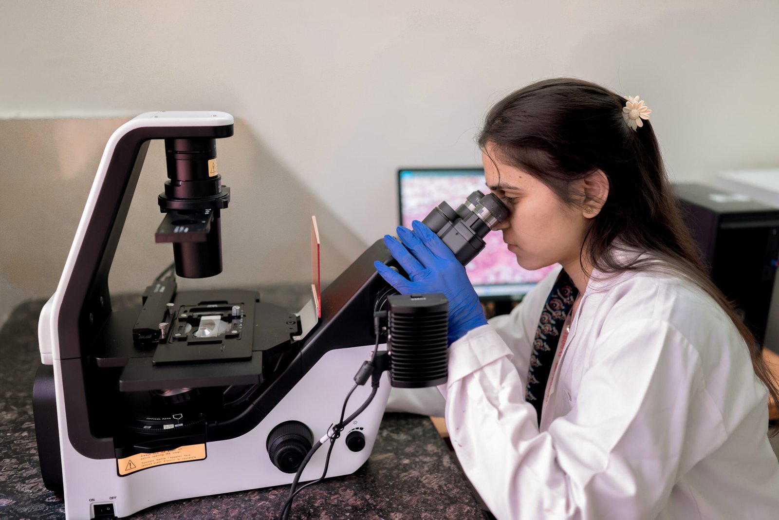 Science students in laboratory